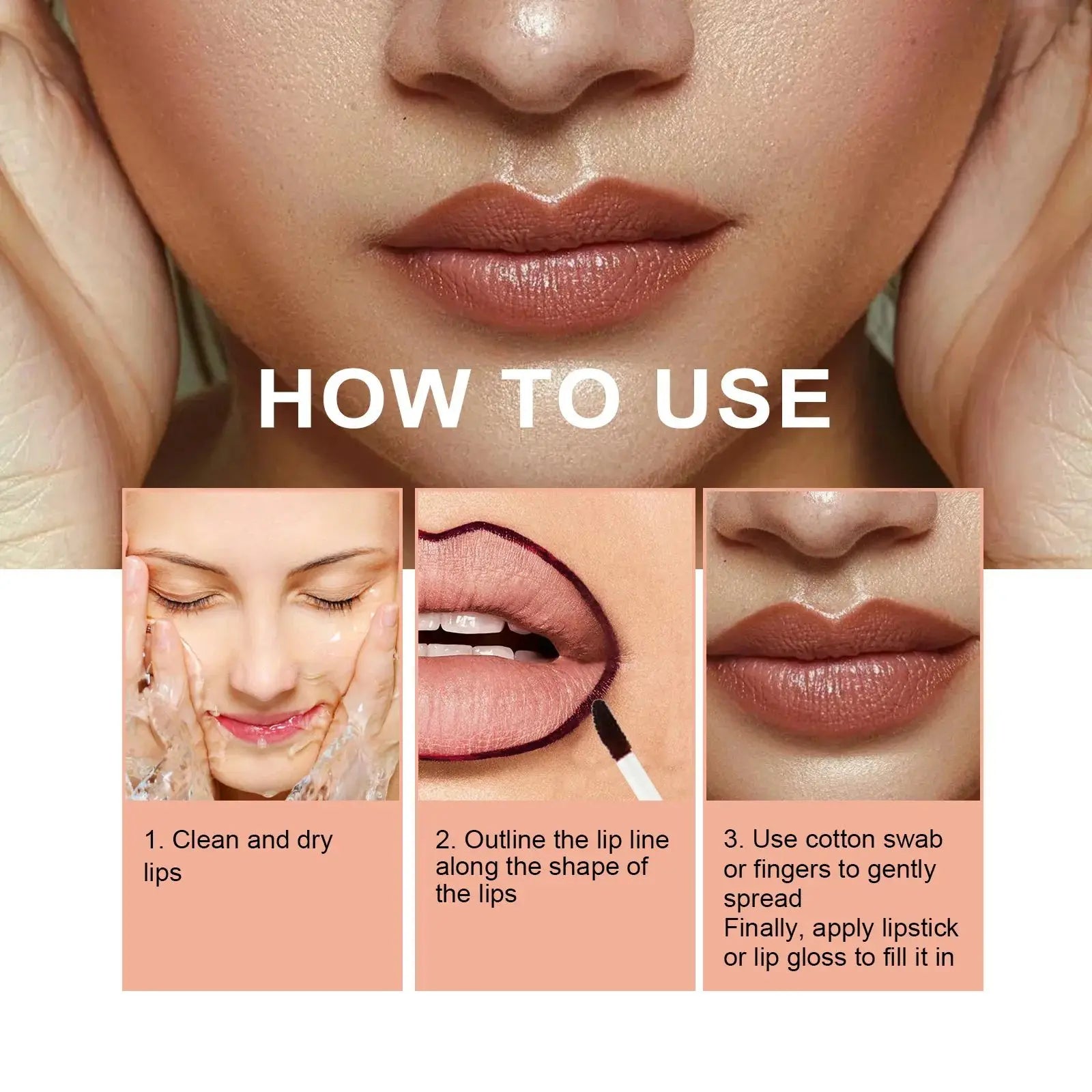 Peel off Lip Liner Waterproof Long Lasting Plump Lip Stick Matte Nourish Non Stick Moisturizing Lip Gloss Makeup Lip Line Pencil