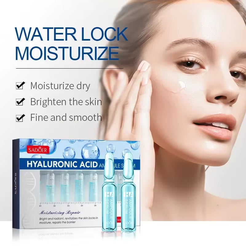 7 Pieces Hyaluronic Acid Essence Set Nicotinamide Oligopeptide Moisturizing Essence Anti-Wrinkle Whitening Ampoule Face Serum
