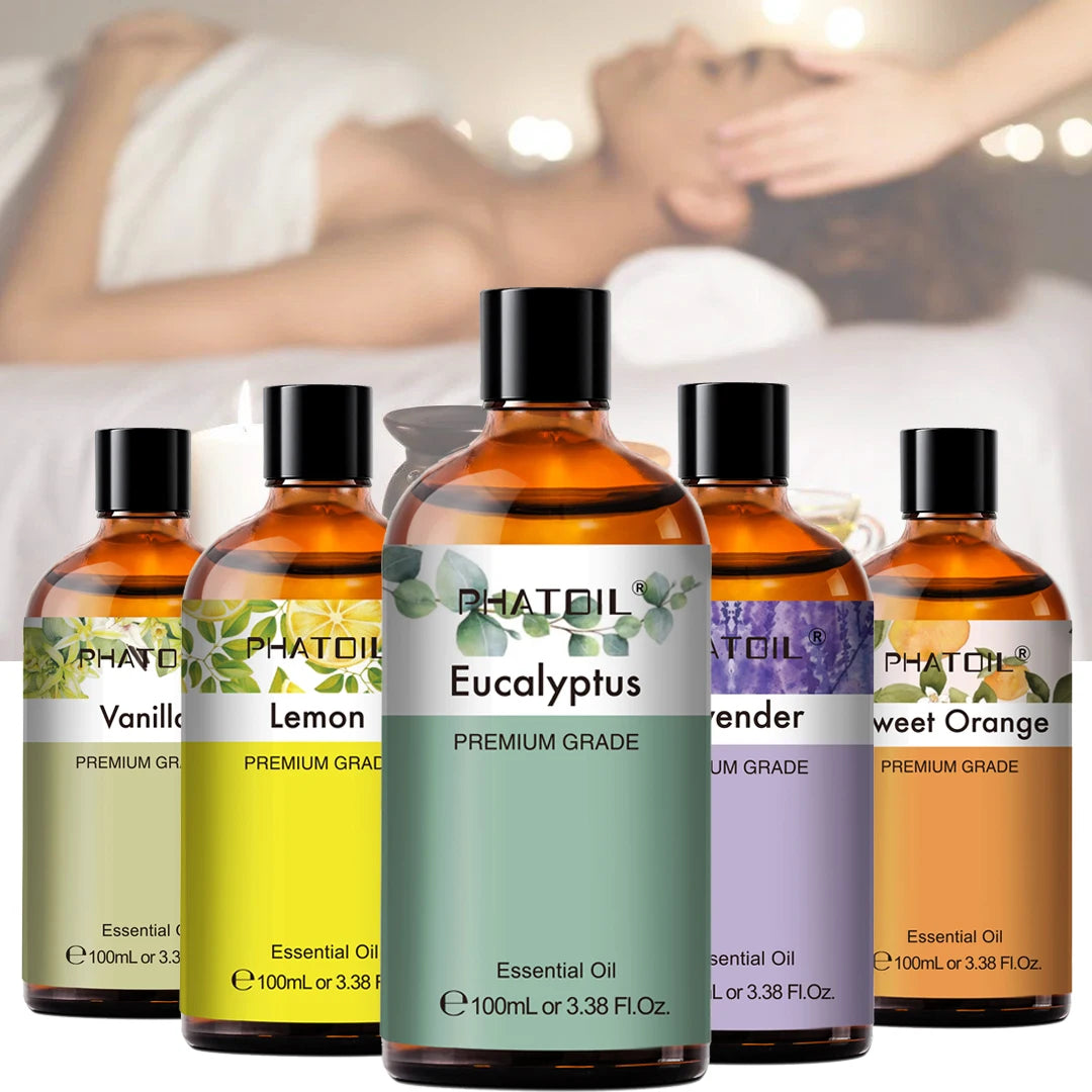 100Ml Natural Essential Oil for Aromatherapy Lemongrass Eucalyptus Lavender Peppermint Fragrance Essential Oils