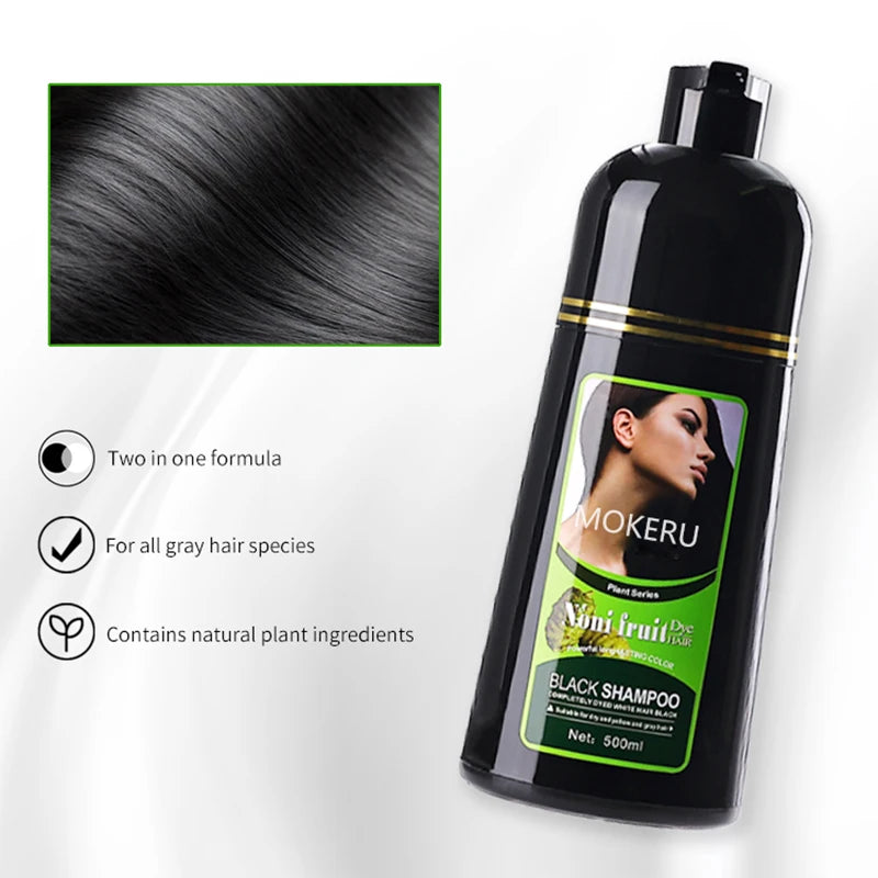 5 Minutes Black Hair Dye Shampoo Natural Organic Long Lasting Permanent Gray Hair Color Shampoo for Women Hair Cosmetics
