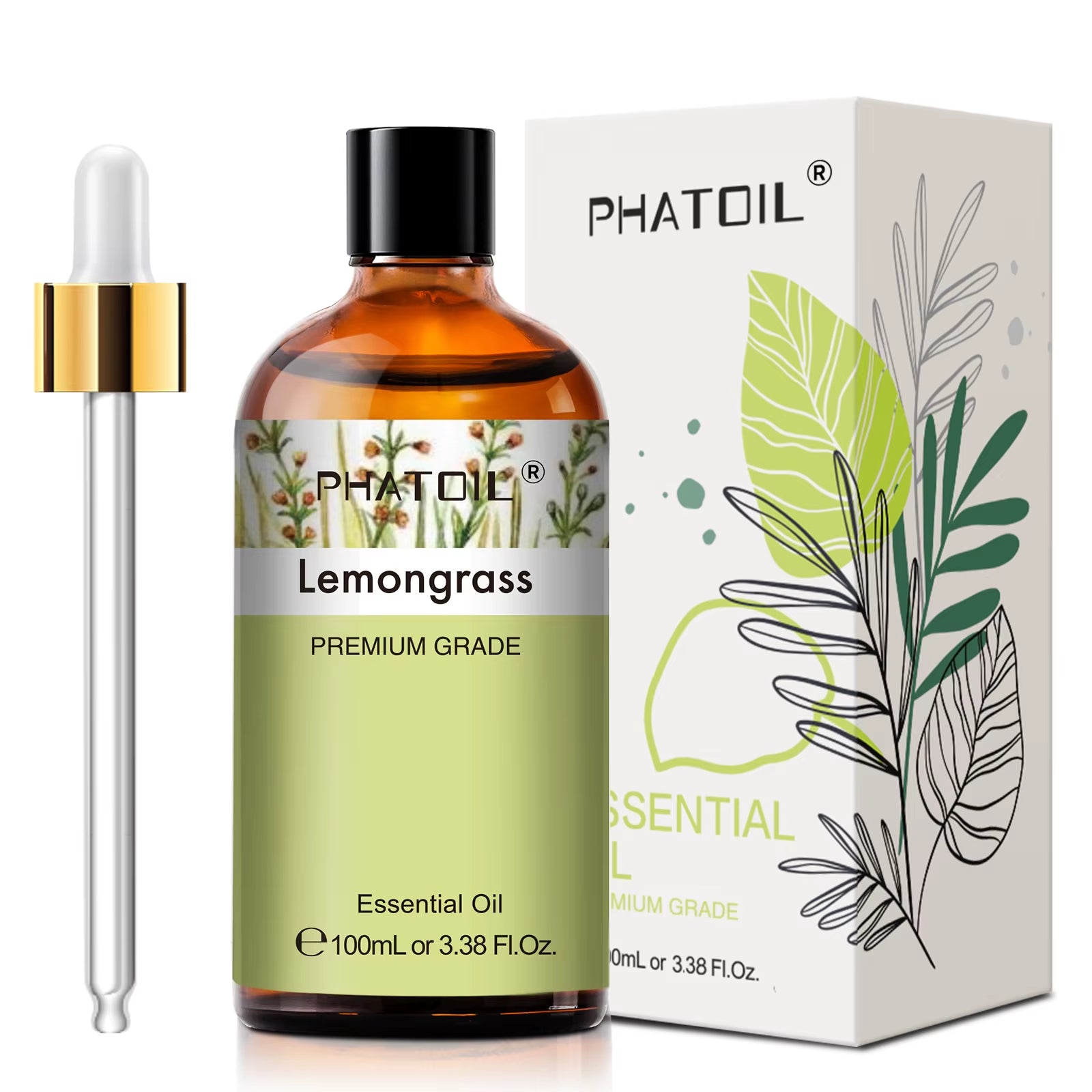 100Ml Natural Essential Oil for Aromatherapy Lemongrass Eucalyptus Lavender Peppermint Fragrance Essential Oils