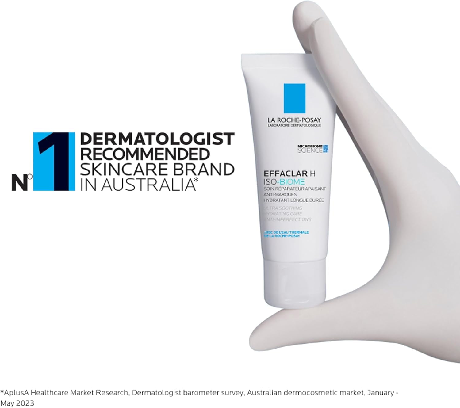 La Roche-Posay Face Moisturiser Effaclar H Iso-Biome 40Ml for Acne-Prone Skin, Rebalances Microbiome