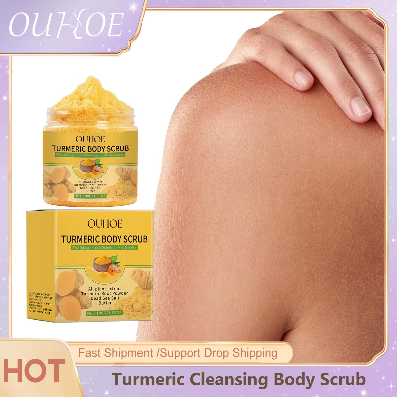 Turmeric Exfoliating Body Scrub — Smooth, Brighten-Looking Skin & Deep Moisture 100g | Bath & Body | Dolcie Care