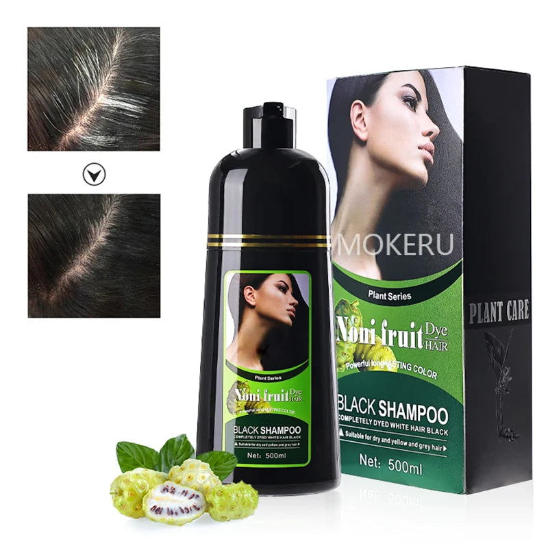 5 Minutes Black Hair Dye Shampoo Natural Organic Long Lasting Permanent Gray Hair Color Shampoo for Women Hair Cosmetics