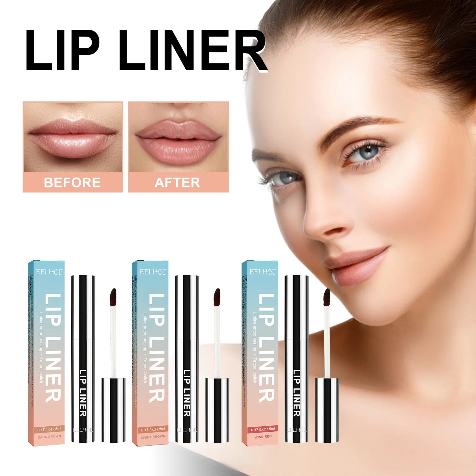 Peel off Lip Liner Waterproof Long Lasting Plump Lip Stick Matte Nourish Non Stick Moisturizing Lip Gloss Makeup Lip Line Pencil