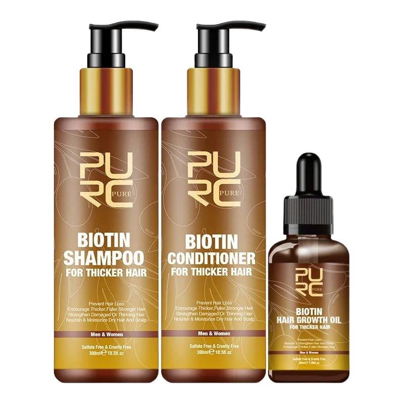 Biotin Hair Growth Shampoo anti Hair Loss Repair Damaged Frizz Argan Oil Scalp Treatment Hair Care Products