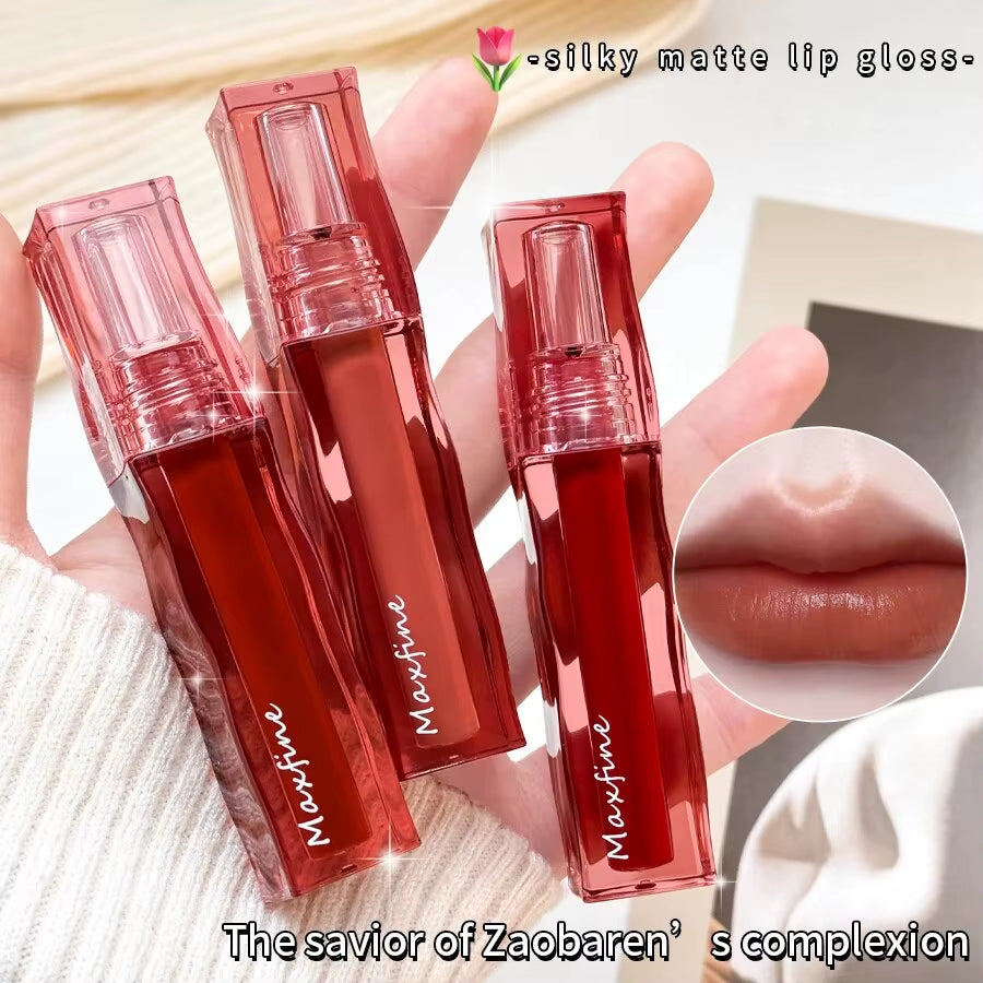MAXFINE Lip Glaze — High-Pigment, Moisturizing, Waterproof, Non-Sticky — high-pigment, moisturizing lip glaze with long-wear, waterproof & non-sticky finish | Lip Gloss | Beauty & Health,Lips,Makeup | Dolcie Care