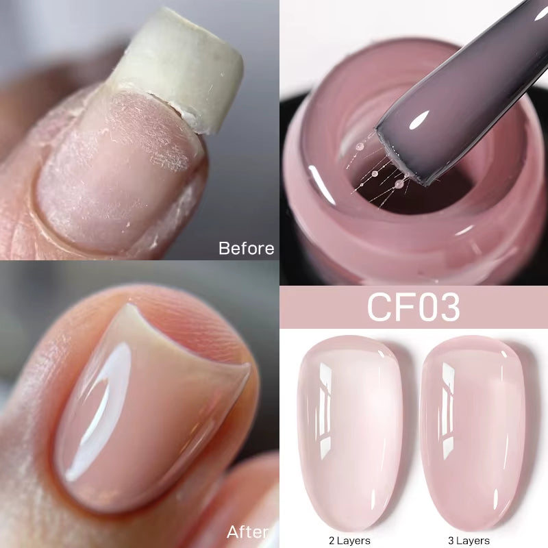 7Ml Nude Crystal Rubber Base Gel Natural Color Semi Permanent Soak off UV LED Gel Nail Art Varnish
