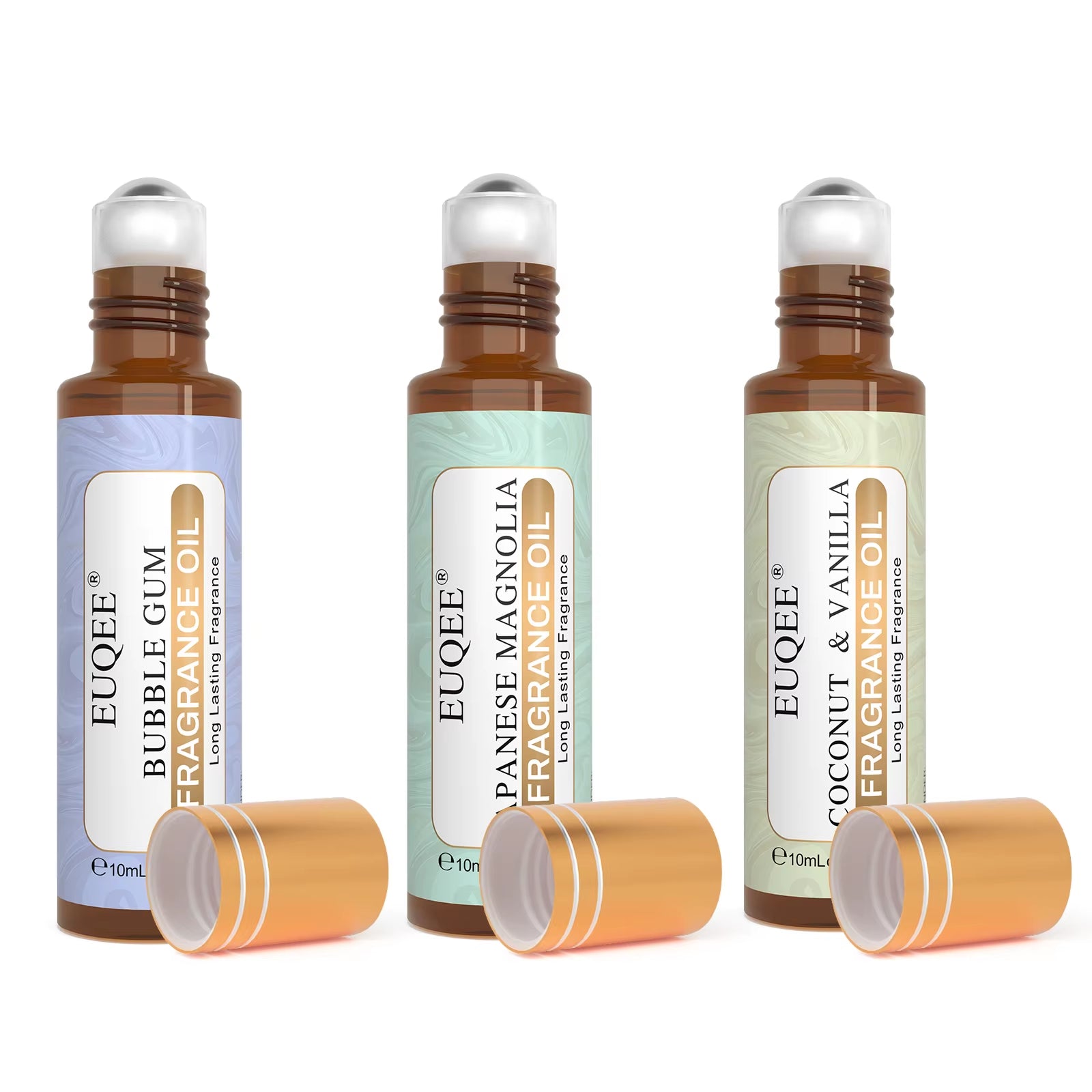 10Ml Women'S Roller Fragrance Oil-Coconut Vanilla Bubble Gum Bright Crystal Bombshell Midnight Rose Angel Aroma Oil