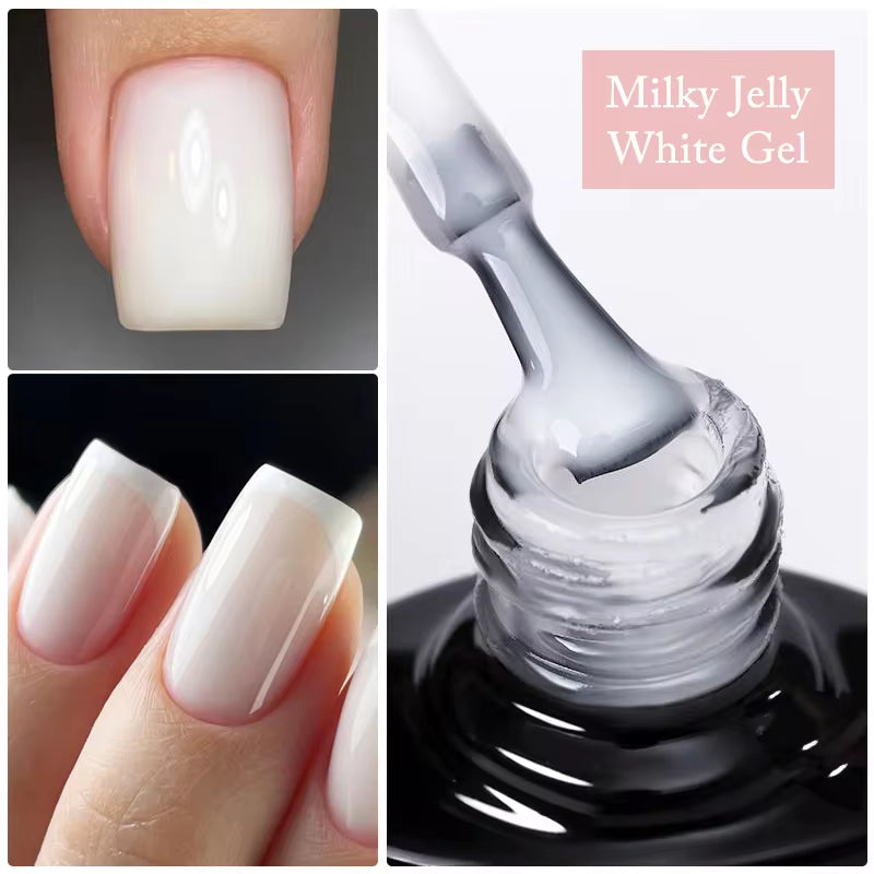7Ml Nude Crystal Rubber Base Gel Natural Color Semi Permanent Soak off UV LED Gel Nail Art Varnish