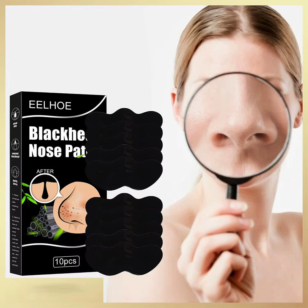 10Pcs Blackhead Remove Mask Nasal Strips Shrink Cleansing Pore Nose Black Head Remove Stickers Skin Care Mask Patch Unisex