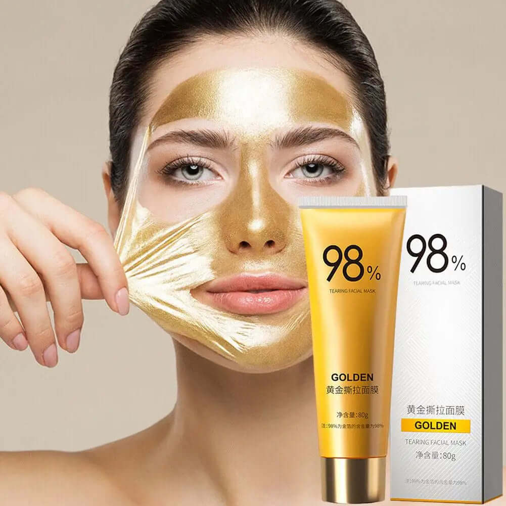 Gentle Gold Peel-Off Face Mask — Purify Pores & Remove Impurities 80g — gold peel-off face mask for pore cleansing, oil control & blackhead removal | Skin Care Masks & Peels | Beauty & Health,Face Care,Skin Care | Dolcie Care