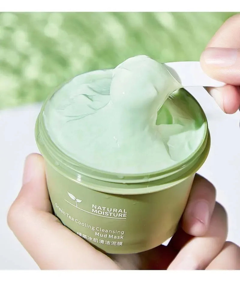 Green Tea Ice Mud Mask — Cleansing, Oil Control &amp; Hydrating 120g — cooling green tea mud mask for deep cleansing, oil control & hydration | Skin Care Masks & Peels | Beauty & Health,Face Care,Skin Care | Dolcie Care