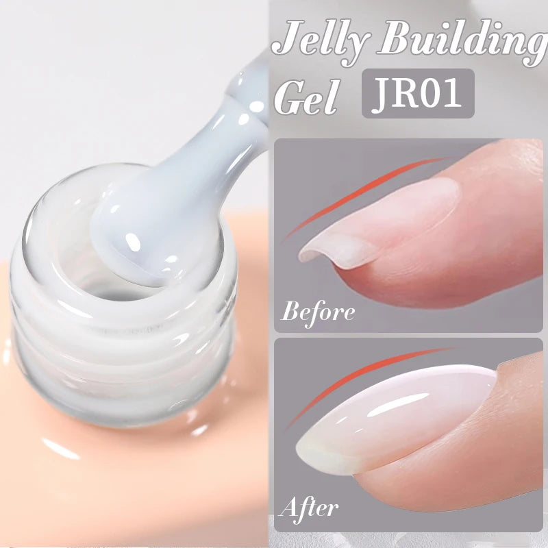 7Ml Nude Crystal Rubber Base Gel Natural Color Semi Permanent Soak off UV LED Gel Nail Art Varnish