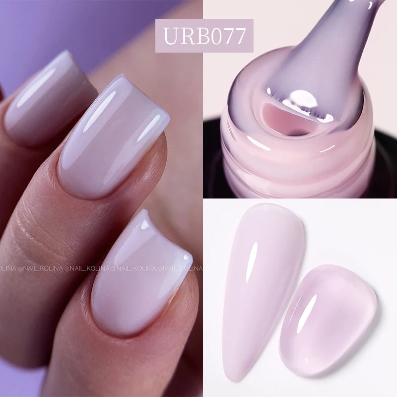 7Ml Nude Crystal Rubber Base Gel Natural Color Semi Permanent Soak off UV LED Gel Nail Art Varnish