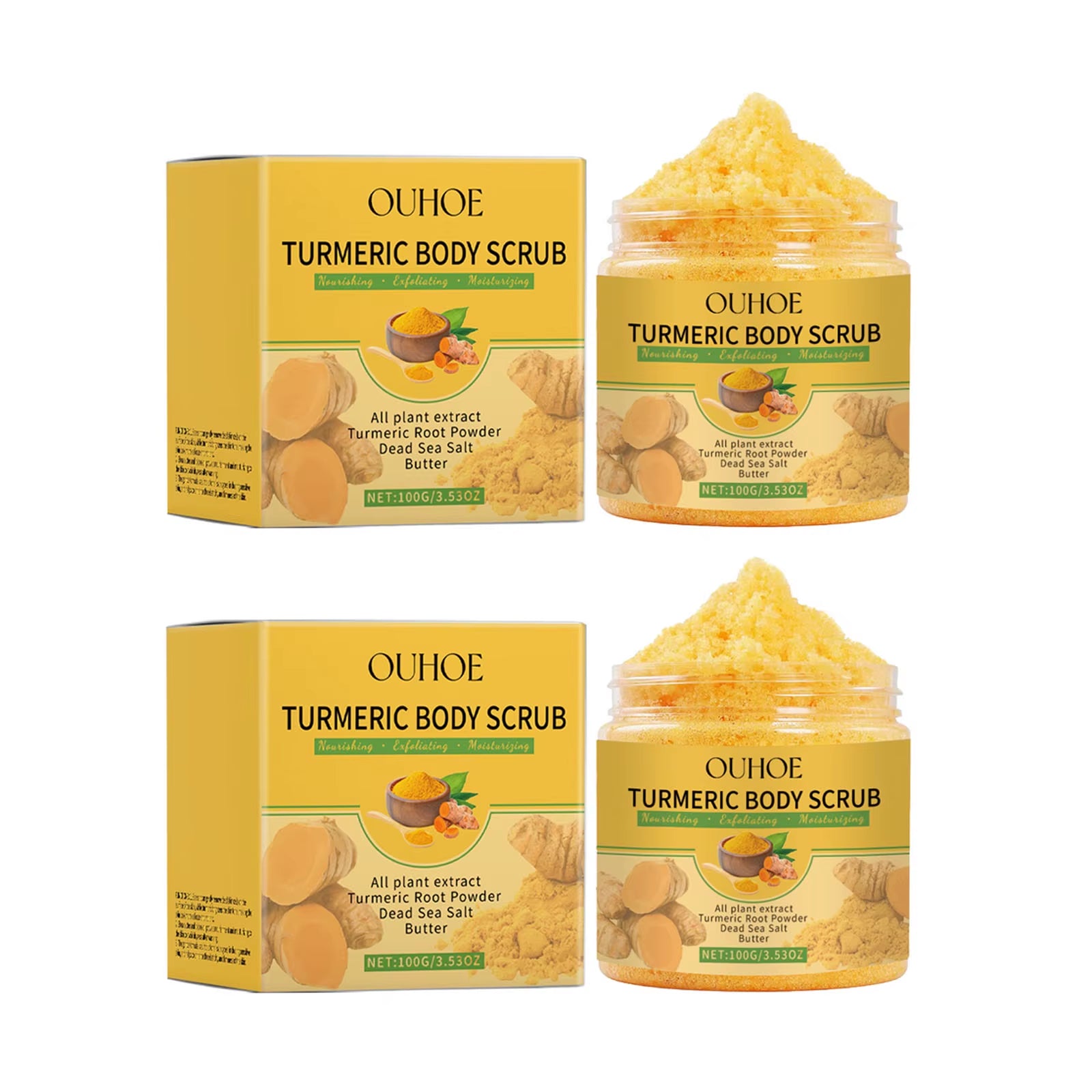 Turmeric Exfoliating Body Scrub — Smooth, Brighten-Looking Skin & Deep Moisture 100g | Bath & Body | Dolcie Care