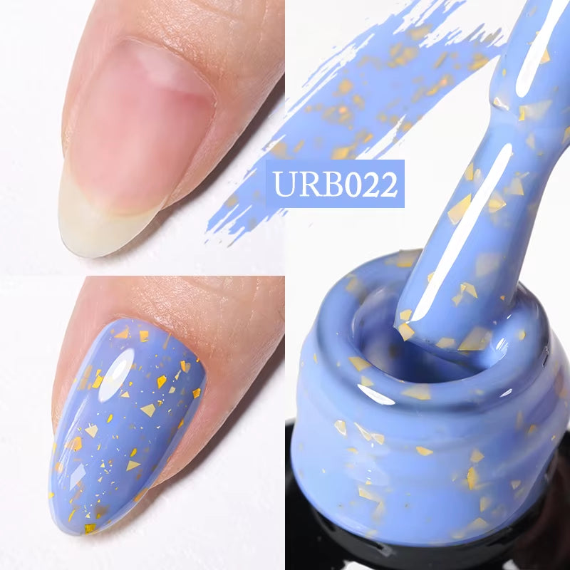 7Ml Nude Crystal Rubber Base Gel Natural Color Semi Permanent Soak off UV LED Gel Nail Art Varnish