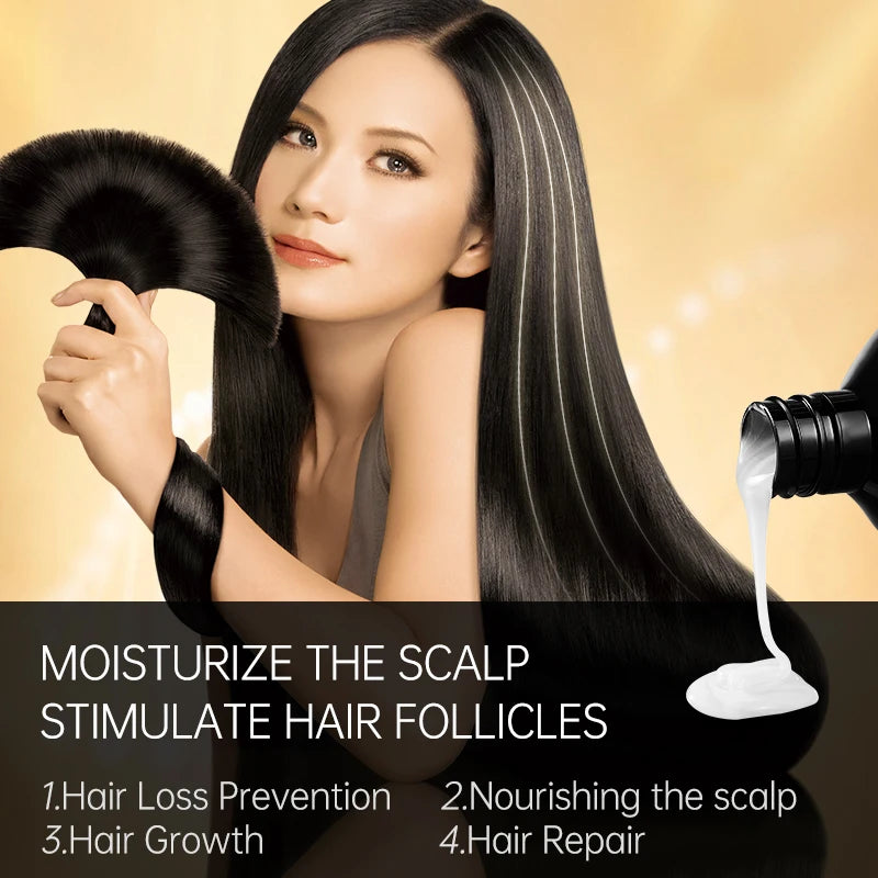 Biotin Hair Growth Shampoo anti Hair Loss Repair Damaged Frizz Argan Oil Scalp Treatment Hair Care Products