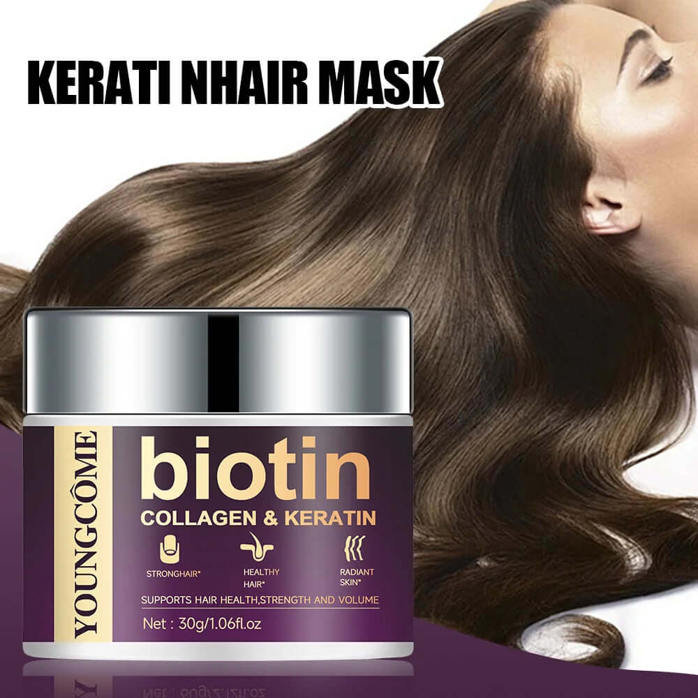 YOUNGCOME Biotin Moisturizing Hair Mask — With Collagen & Natural Keratin 30g — biotin hair mask with collagen & keratin for deep nourishment, damage repair & anti-frizz | Conditioners | Beauty & Health,Hair Care & Styling,Shampoo & Conditioner & Hair Car