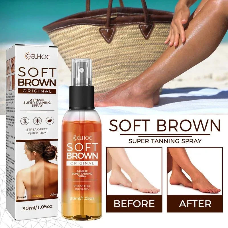 Self Spray Tan Natural Ning Oil Mousse Gradual Face Body Quick Dry Ning Moisturiser 30Ml