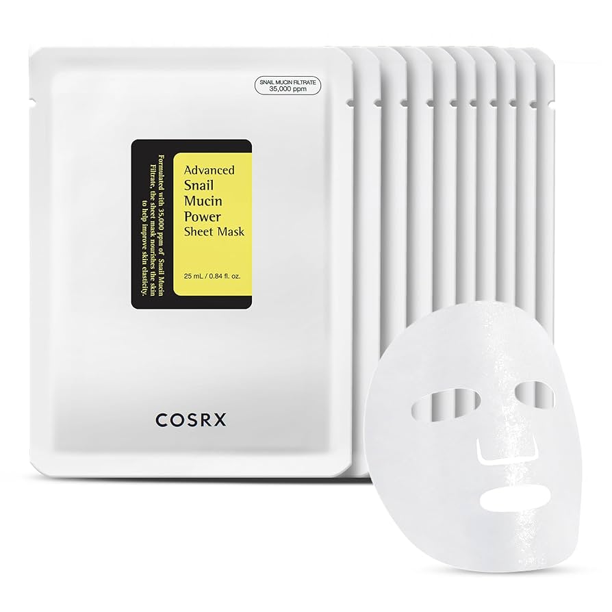 COSRX Advanced Snail Mucin Power Face Sheet Mask Pack of 10