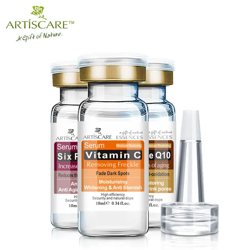 8-Piece Facial Serum Set – Vitamin C, Q10, Peptide, Snail & Hyaluronic Acid Skincare Essences