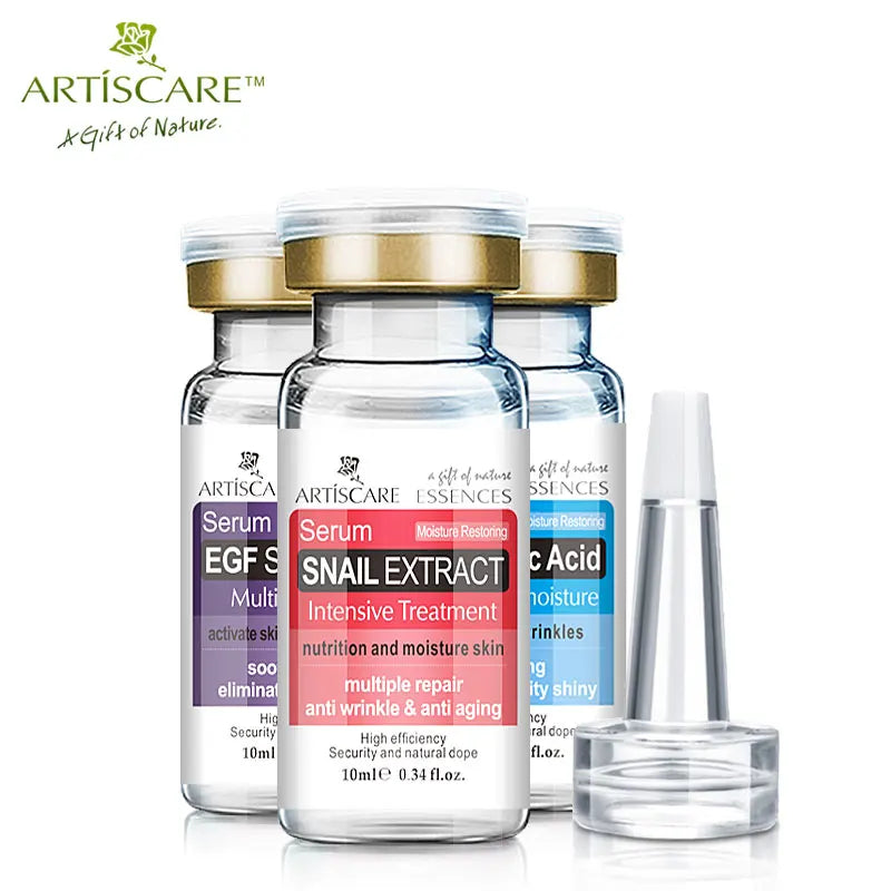 8-Piece Facial Serum Set – Vitamin C, Q10, Peptide, Snail & Hyaluronic Acid Skincare Essences