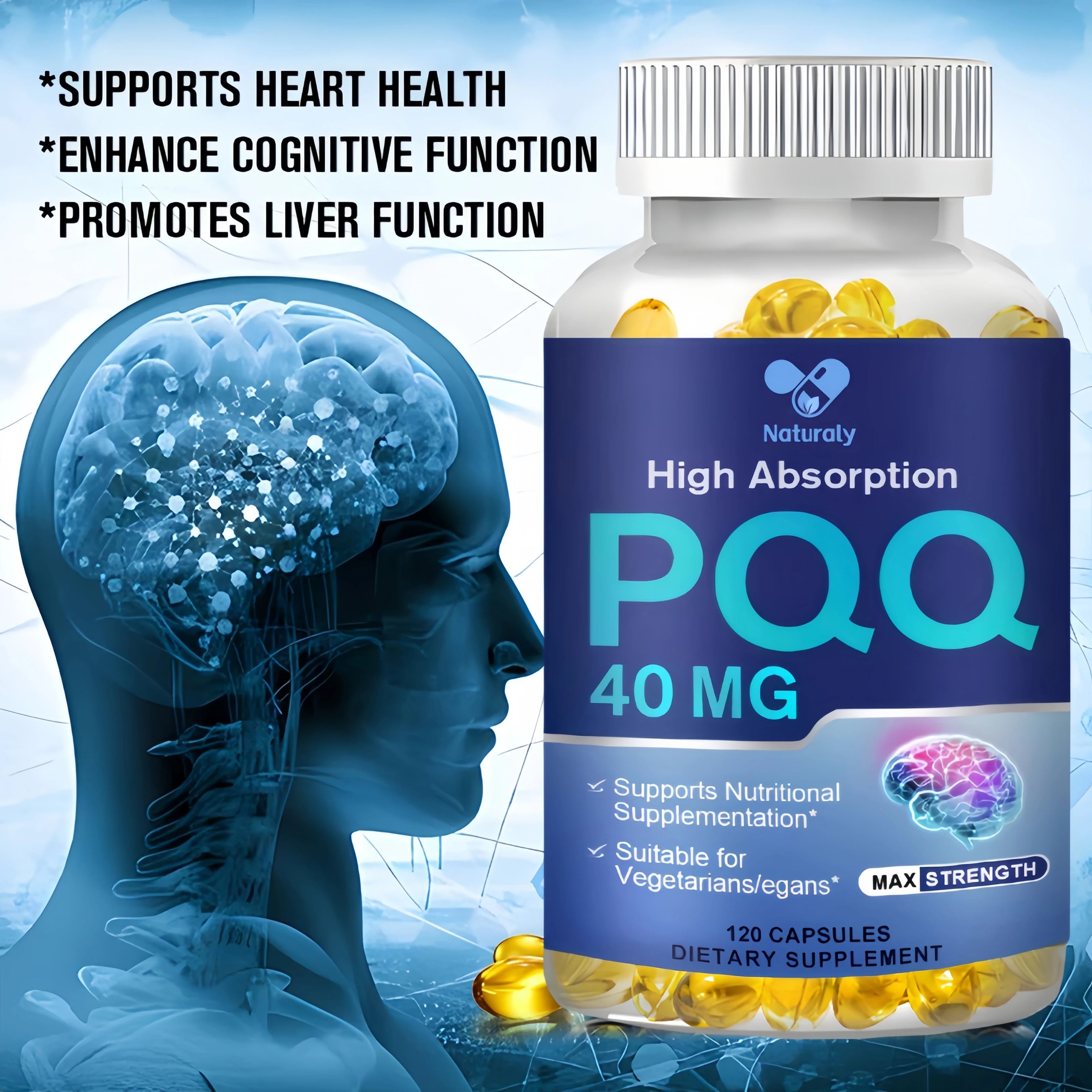 PQQ 40mg Capsules – Mitochondrial Energy, Heart & Cognitive Support