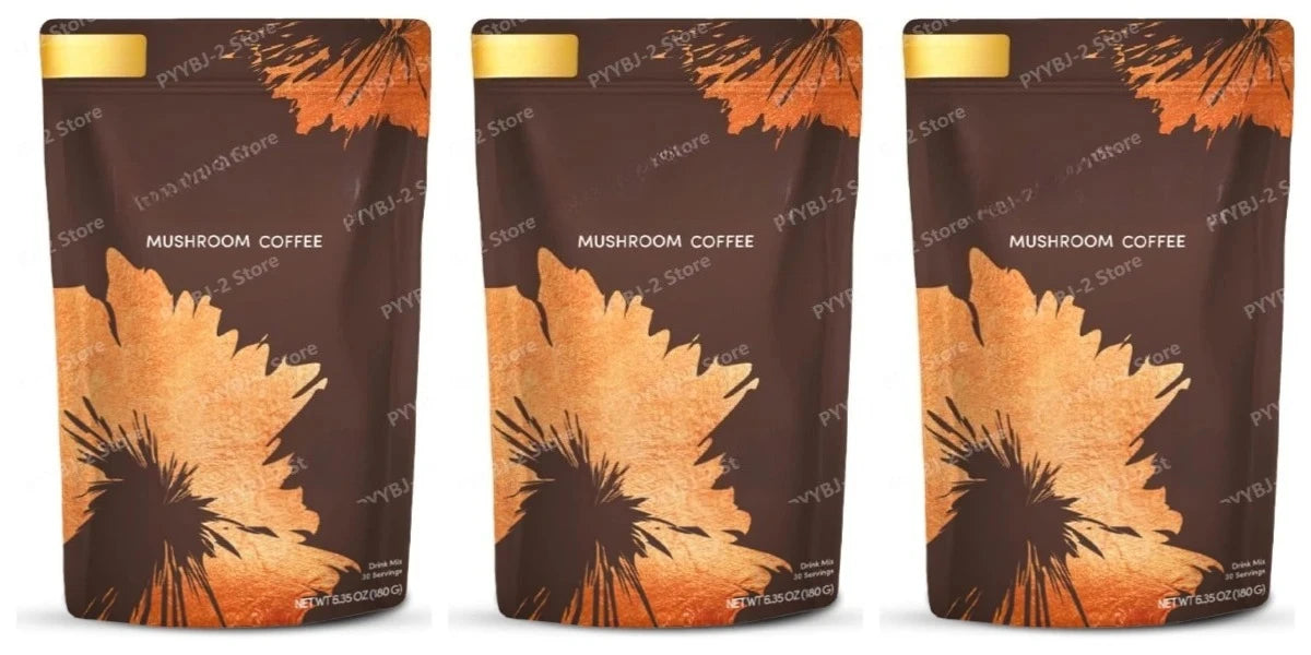 Organic Mushroom Coffee Powder with 6 Mushroom Extracts & MCT Oil – Smooth Daily Coffee Blend, 180g
