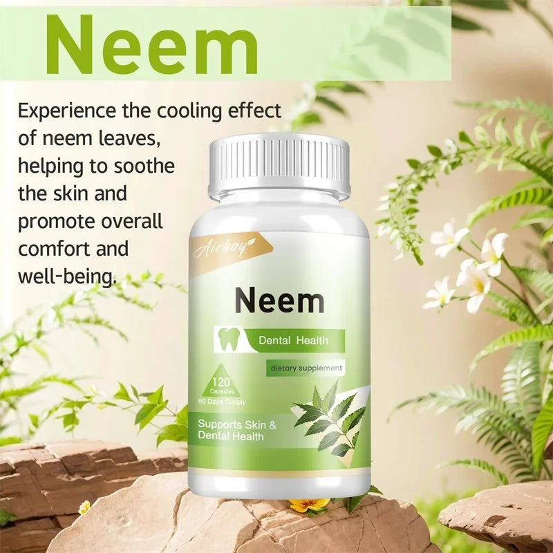 Neem Leaf Capsules – Organic Antioxidant, Immune, Skin & Digestive Health Support