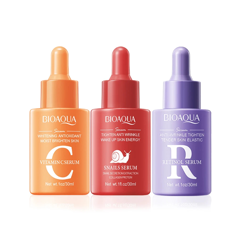 BIOAQUA Vitamin C Retinol & Hyaluronic Acid Serum – Hydrating & Brightening Facial Essence