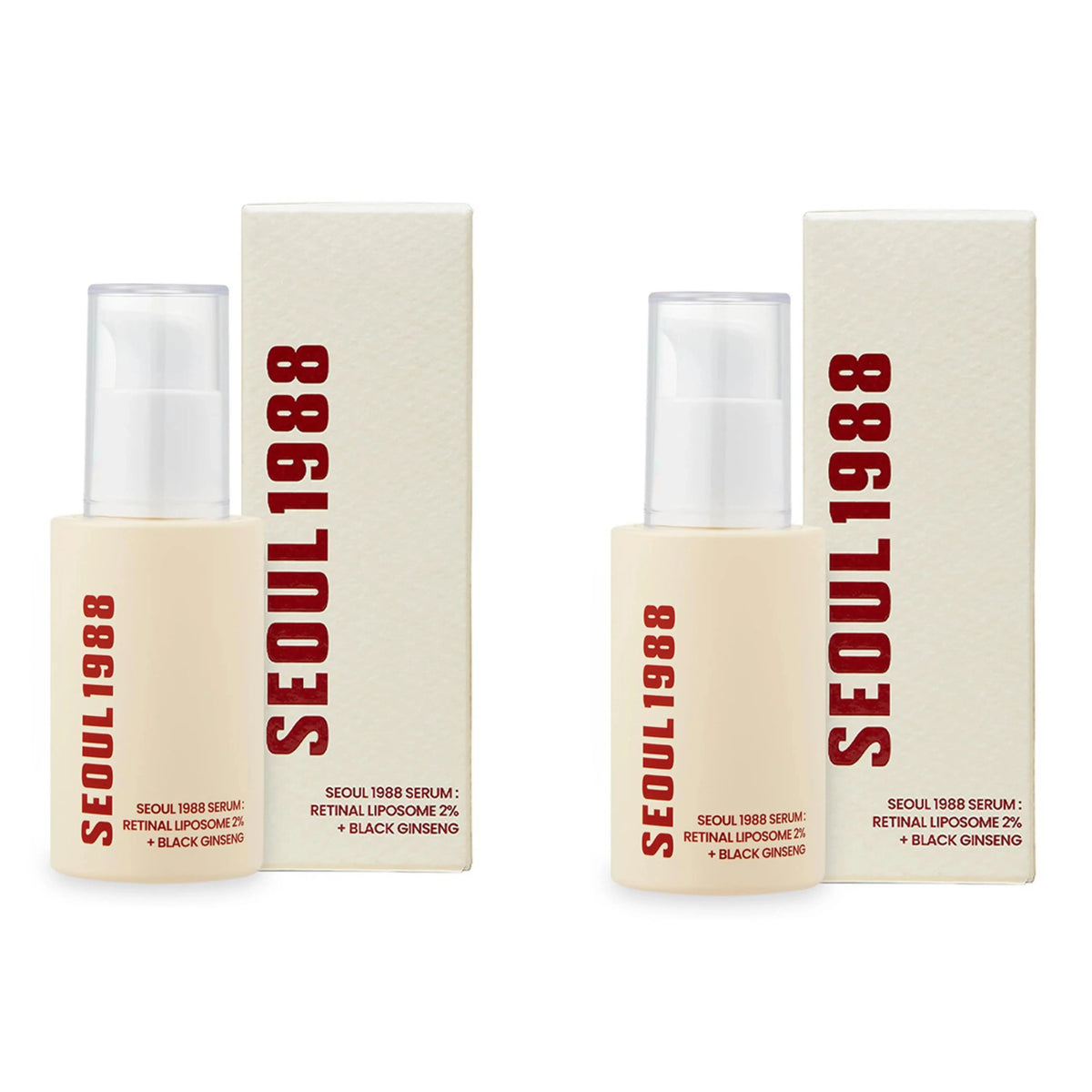 Korean 1988 Retinal Eye Cream & Face Serum – Retinol, Niacinamide, Black Ginseng & Peptides