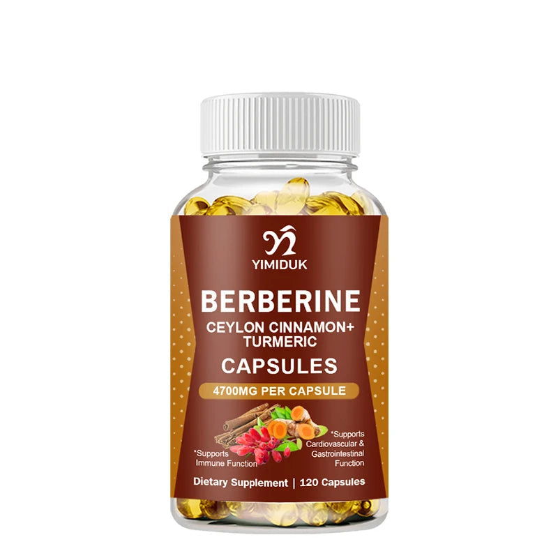 Yimiduk Berberine 4700mg with Ceylon Cinnamon – Metabolism, Gut Health, Heart & Immune Support Supplement