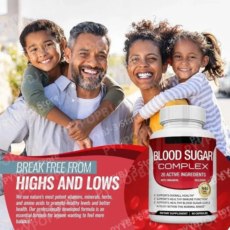Blood Sugar Support Capsules with Mulberry – Metabolic Wellness Supplement, 60 Capsules