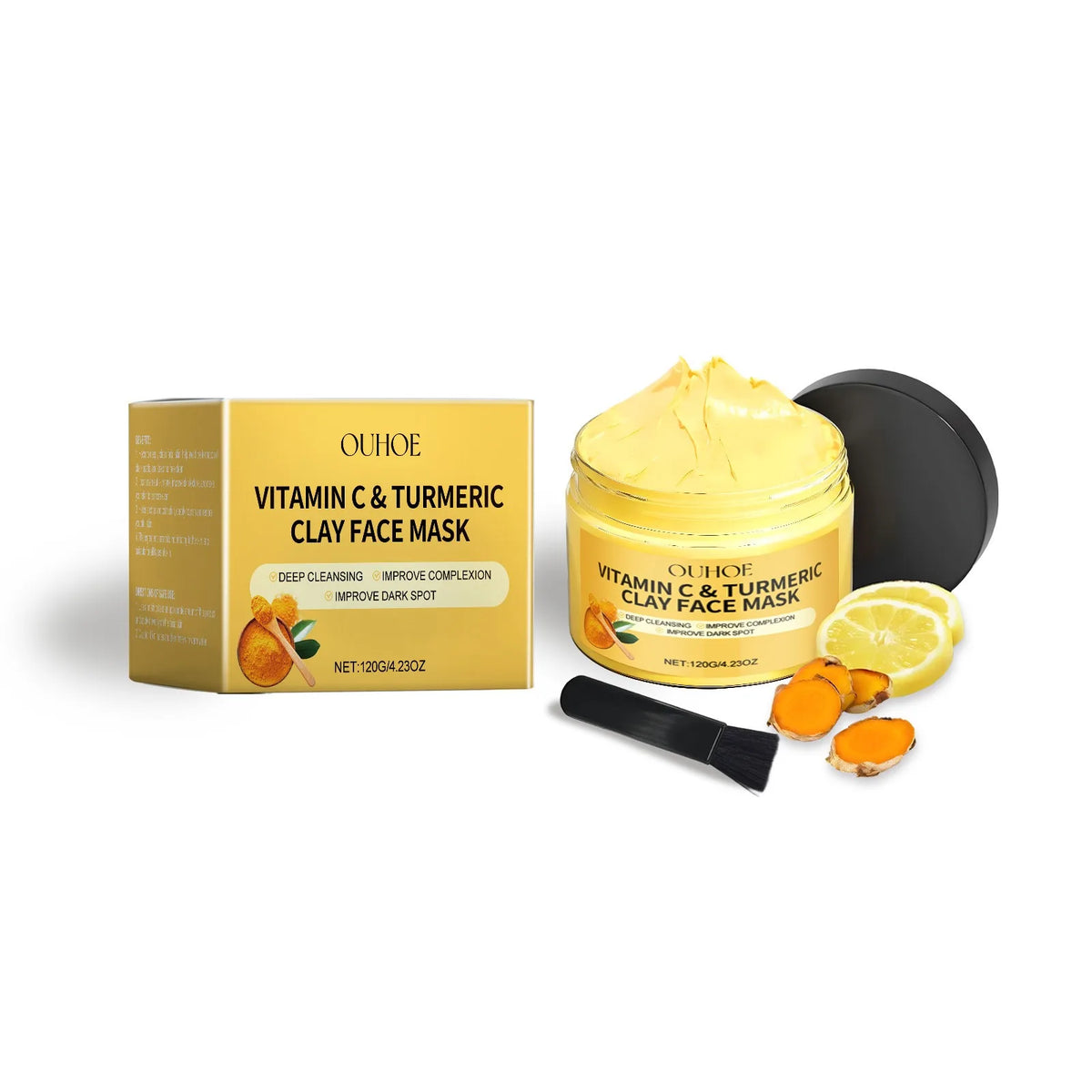 Vitamin C & Turmeric Facial Mask – Deep Cleansing, Exfoliating & Skin-Refreshing Wash-Off Mask