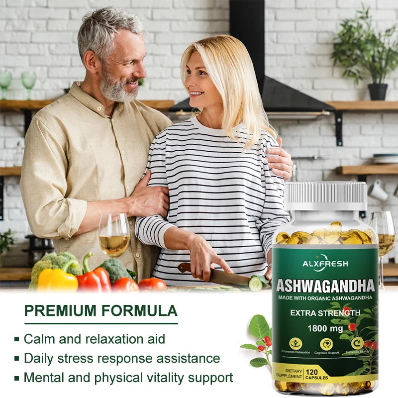 ALXFRESH Ashwagandha Capsules – Daily Stress & Wellness Support Supplement