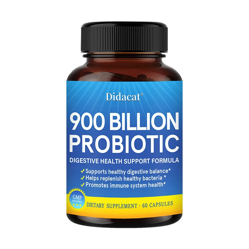 900 Billion Probiotic Capsules – Digestive Health, Gut Flora Balance & Immune Support