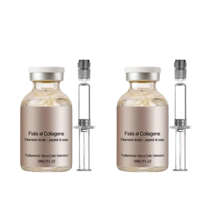 Golden Thread Collagen Ampoule Serum 30ml – Hydrating Silk Peptide Facial Essence for Face & Neck