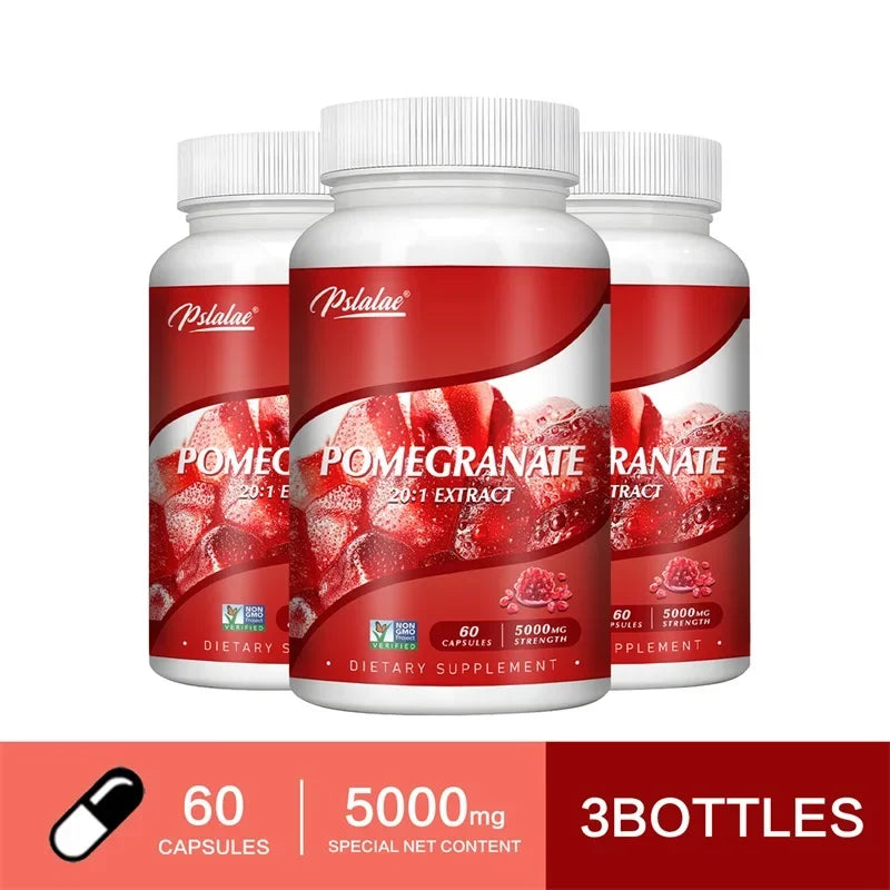 PSLALAE Pomegranate Fruit Extract Capsules – Daily Antioxidant, Immune & Heart Health Support