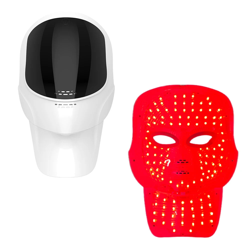 Wireless 7-Color LED Face & Neck Mask – 119 LED Skincare Rejuvenation Device