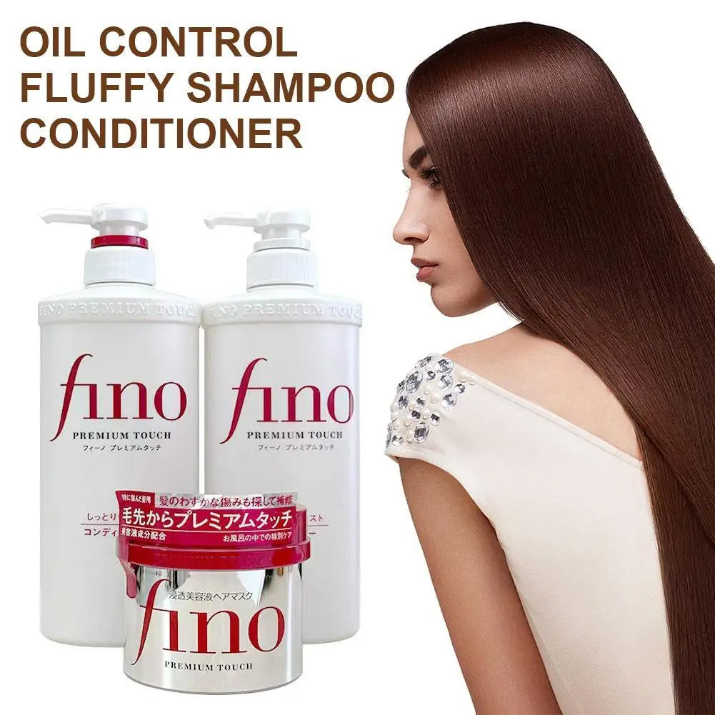 Japanese Fino Hair Care Shampoo & Conditioner – Moisturizing, Frizz Control, Repair & Volume