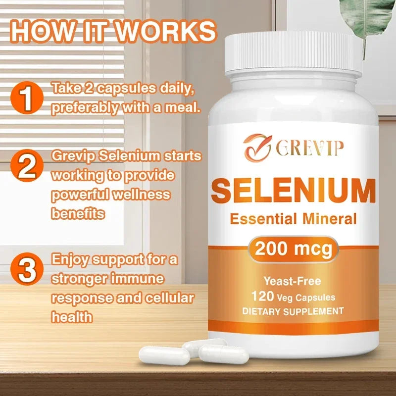 COOLKIN Selenium Capsules – Daily Antioxidant Supplement for Immune, Thyroid & Energy Support