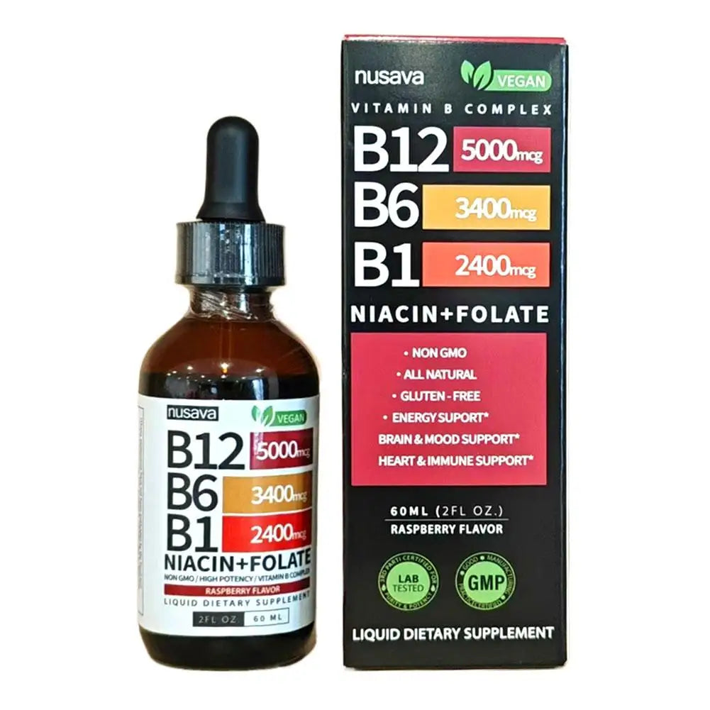 BIYODE Vitamin B12 B6 & B1 Liquid Drops – Triple Absorption Energy & Nervous System Support