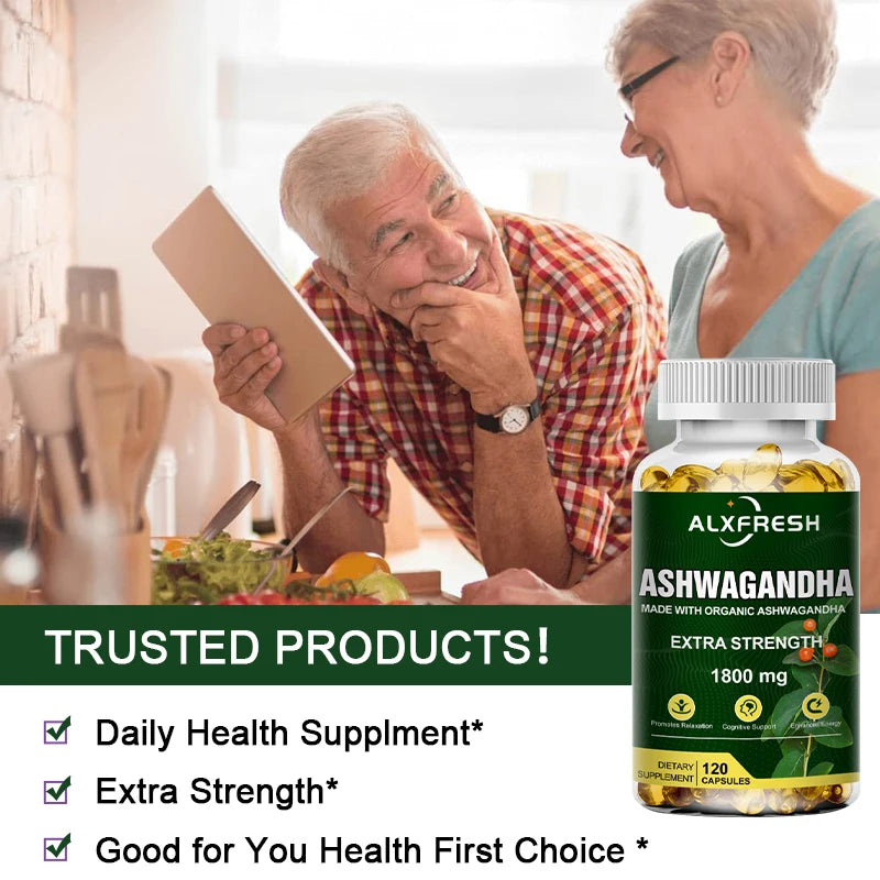 ALXFRESH Ashwagandha Capsules – Daily Stress & Wellness Support Supplement