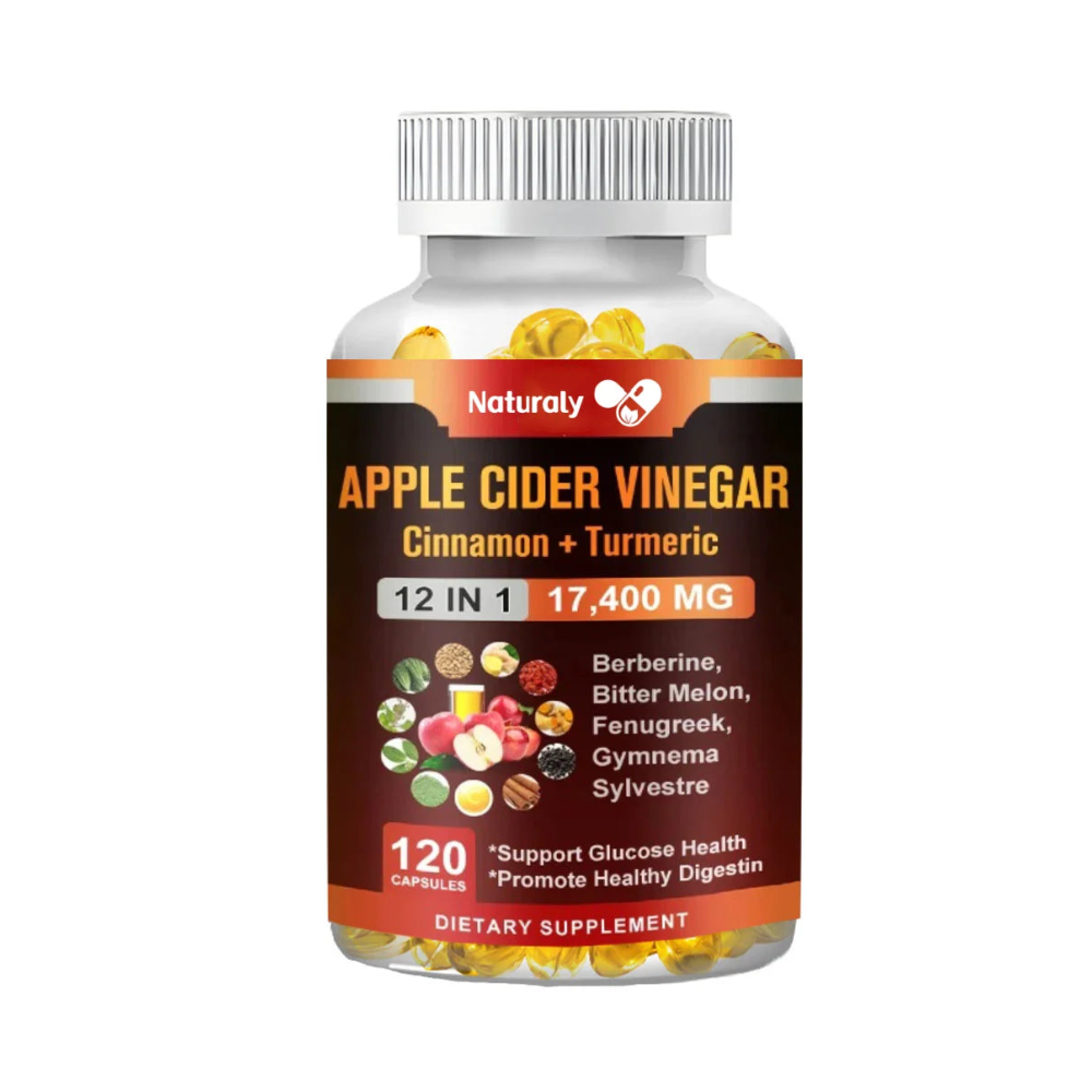 Apple Cider Vinegar Capsules 17,400mg – 12-in-1 Digestive, Immune & Metabolism Support