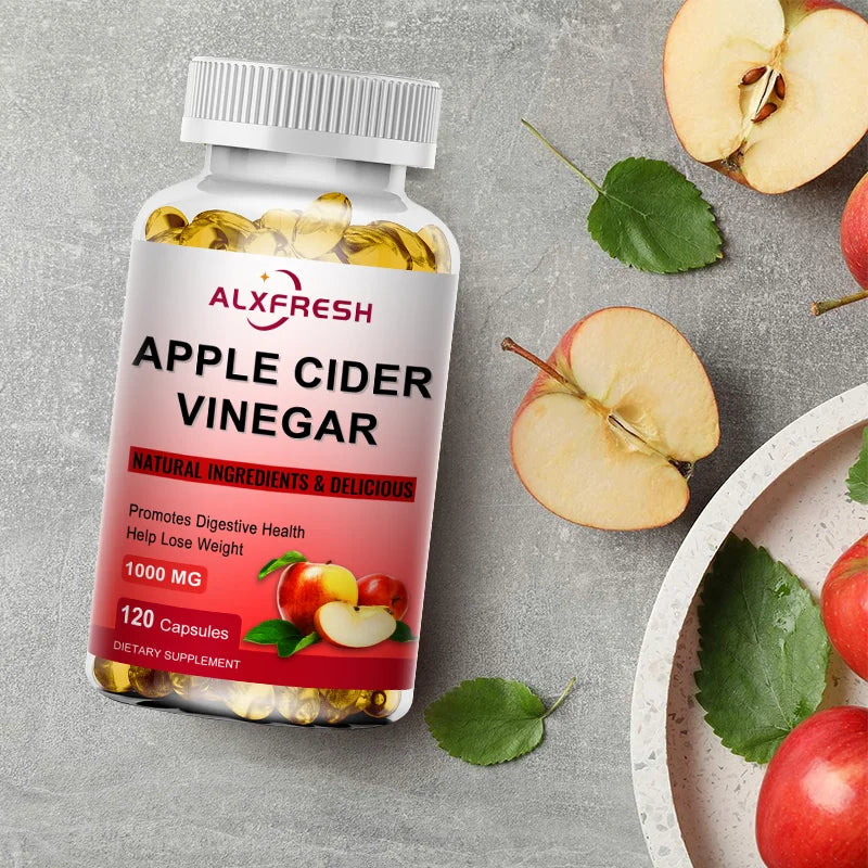 ALXFRESH Apple Cider Vinegar 1000mg Capsules – Digestive Health & Daily Wellness Supplement