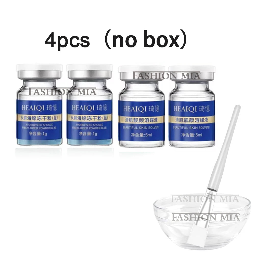 Sponge Spicule Facial Skincare Kit – Hydrating Skin Renewal Treatment with Peptide Ingredients, 5 Applications