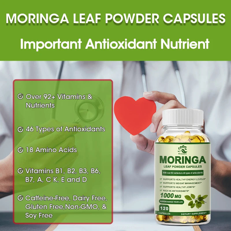 Greensure Moringa Capsules – Organic Moringa Leaf Supplement for Daily Wellness Support