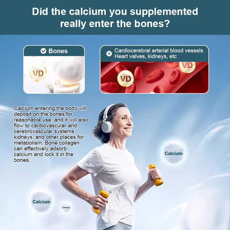 Collagen Bone Complete Capsules with Type I & III Collagen, Calcium, Vitamin D3 & K2 – Bone, Joint, Hair, Skin & Nail Support Supplement