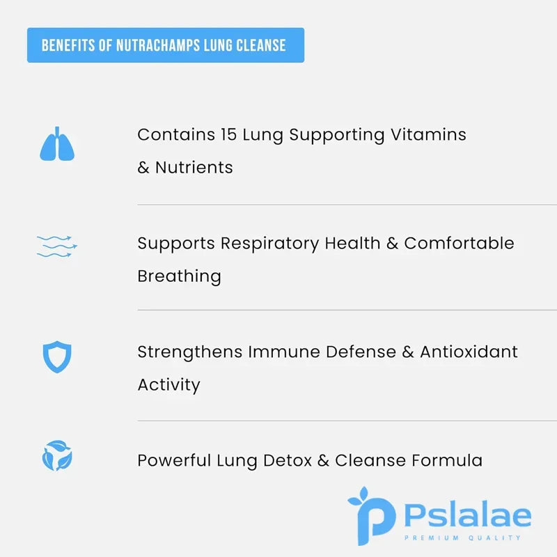 Pslalae 15-in-1 Lung Health Formula – Respiratory, Immune & Daily Breathing Support Capsules